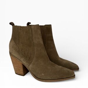 Marc Fisher Suede Brown Heeled Boots